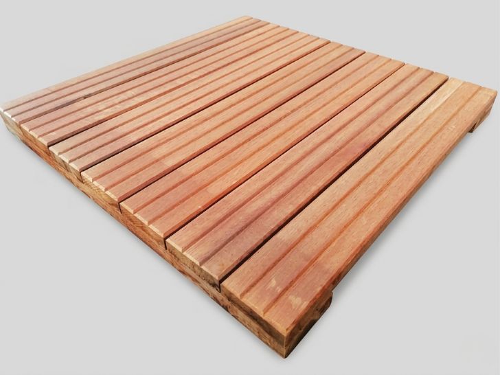 Caillebotis Bois Exotique Massaranduba 500x500 mm