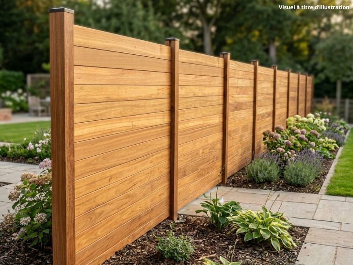 Clôture en bois exotique