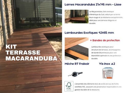Kit Terrasse Macaranduba Lisse