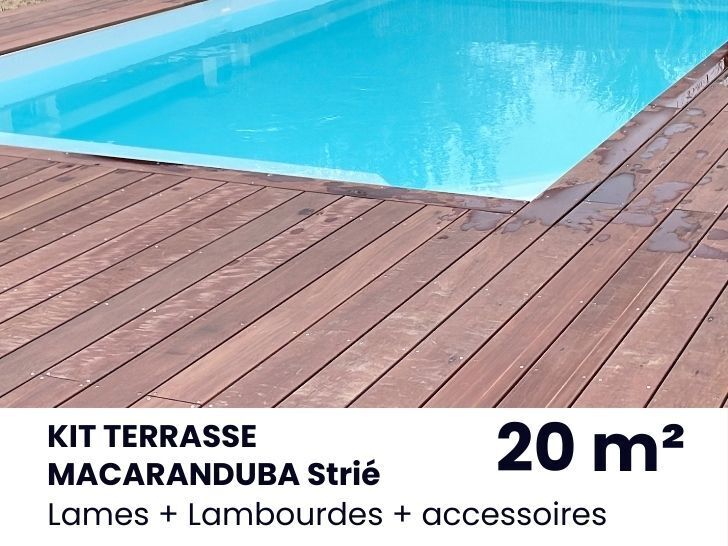 KIT TERRASSE Massaranduba strié - 20 m²