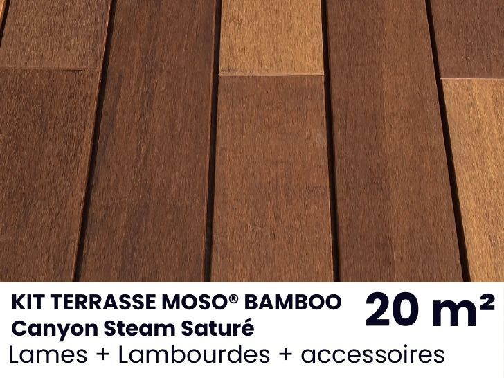 KIT TERRASSE MOSO® BAMBOO  Canyon Steam - 5m² 20 m²