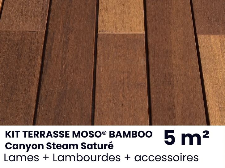 KIT TERRASSE MOSO® BAMBOO  Canyon Steam - 5m²