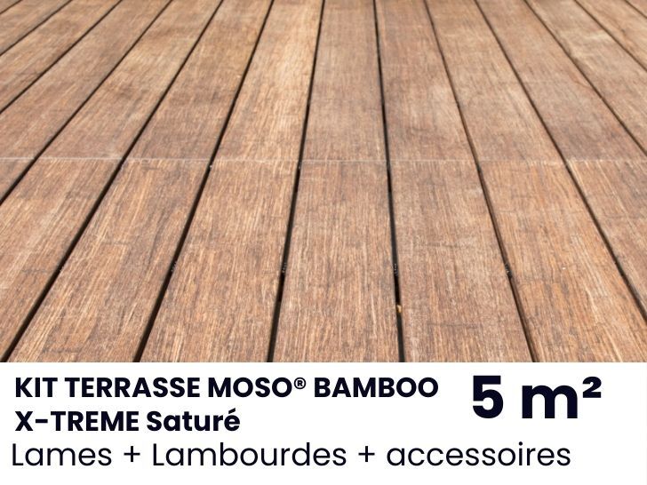 KIT TERRASSE MOSO® BAMBOO  X-TREME Saturé - 5m²