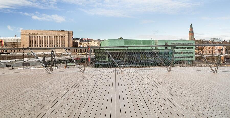 Terrasse Accoya bibliothèque Helsinki