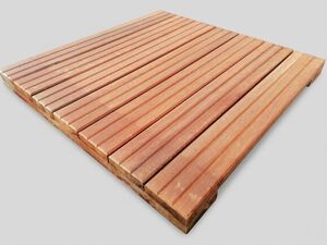 Caillebotis Bois Exotique Massaranduba 500x500 mm