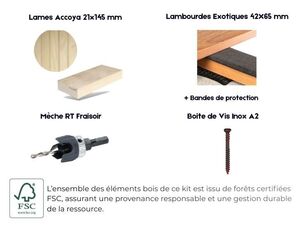 Détails KIT TERRASSE Accoya
