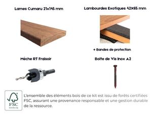 Détails KIT TERRASSE Cumaru