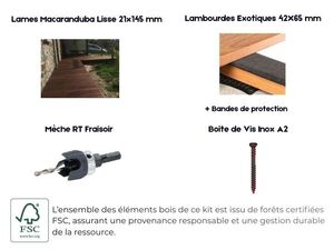 Détails KIT TERRASSE Macaranduba Lisse