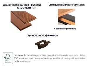 Détails kit terrasse  MOSO® BAMBOO  NDURANCE