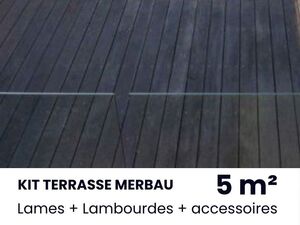 KIT TERRASSE MERBAU Thermochauffé- 5 m²