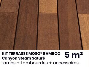 KIT TERRASSE MOSO® BAMBOO  Canyon Steam - 5m²