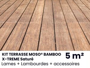 KIT TERRASSE MOSO® BAMBOO  X-TREME Saturé - 5m²