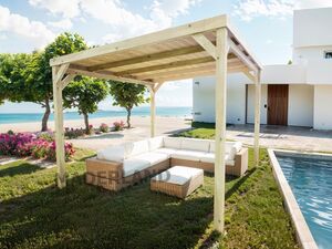 Pergola bois couverte Dijon