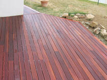 Lame de terrasse Taran en bois exotique mukunlungu L.250 x l.14,5 cm